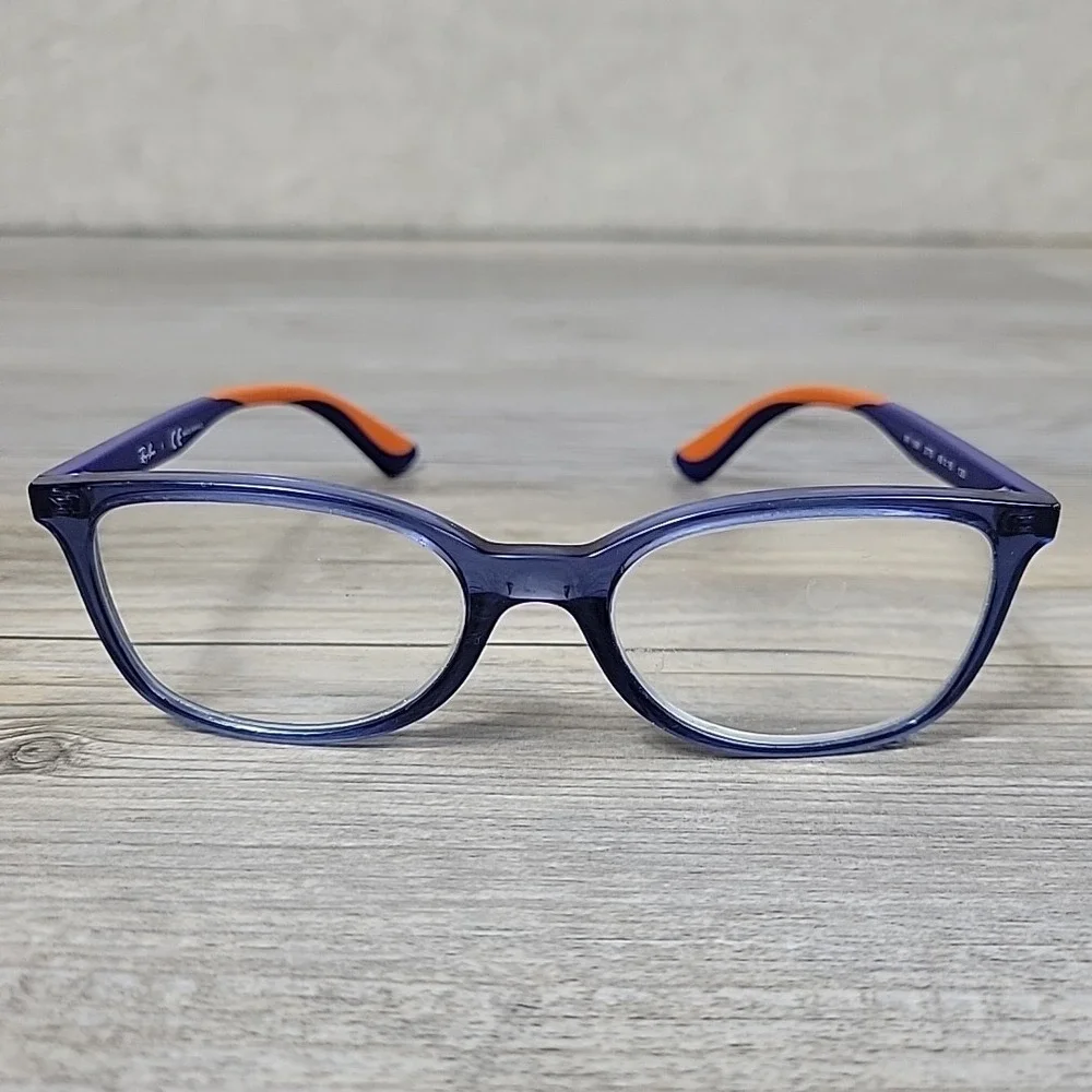 Ray-Ban Jr RB 1586 3775 Eyeglasses Frames Blue Orange  49-16 130mm Full Rim Kids